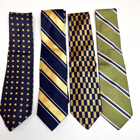 Silk Men's Ties in Blue/Yellow Joseph A. Bank Tommy Hilfiger, Chaps - Picture 1 of 9